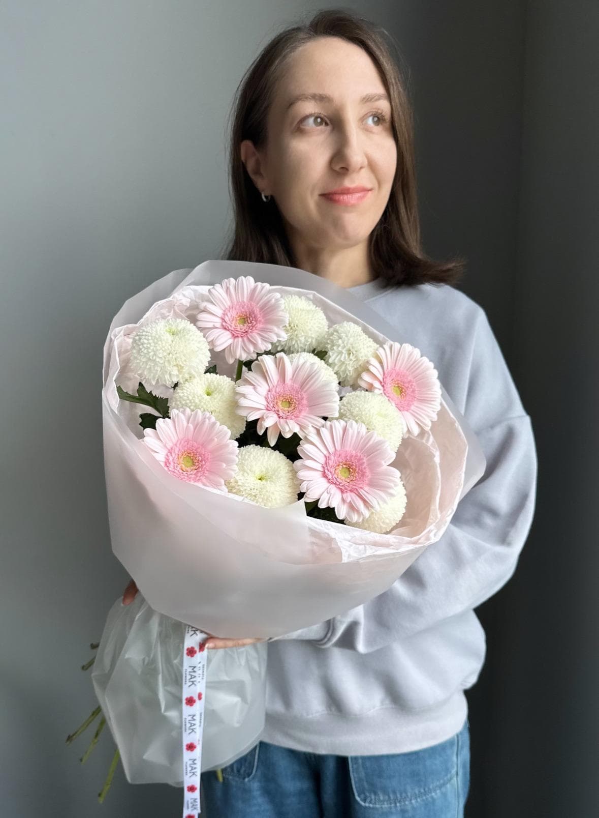 Букет #247 Хризантема и гермини