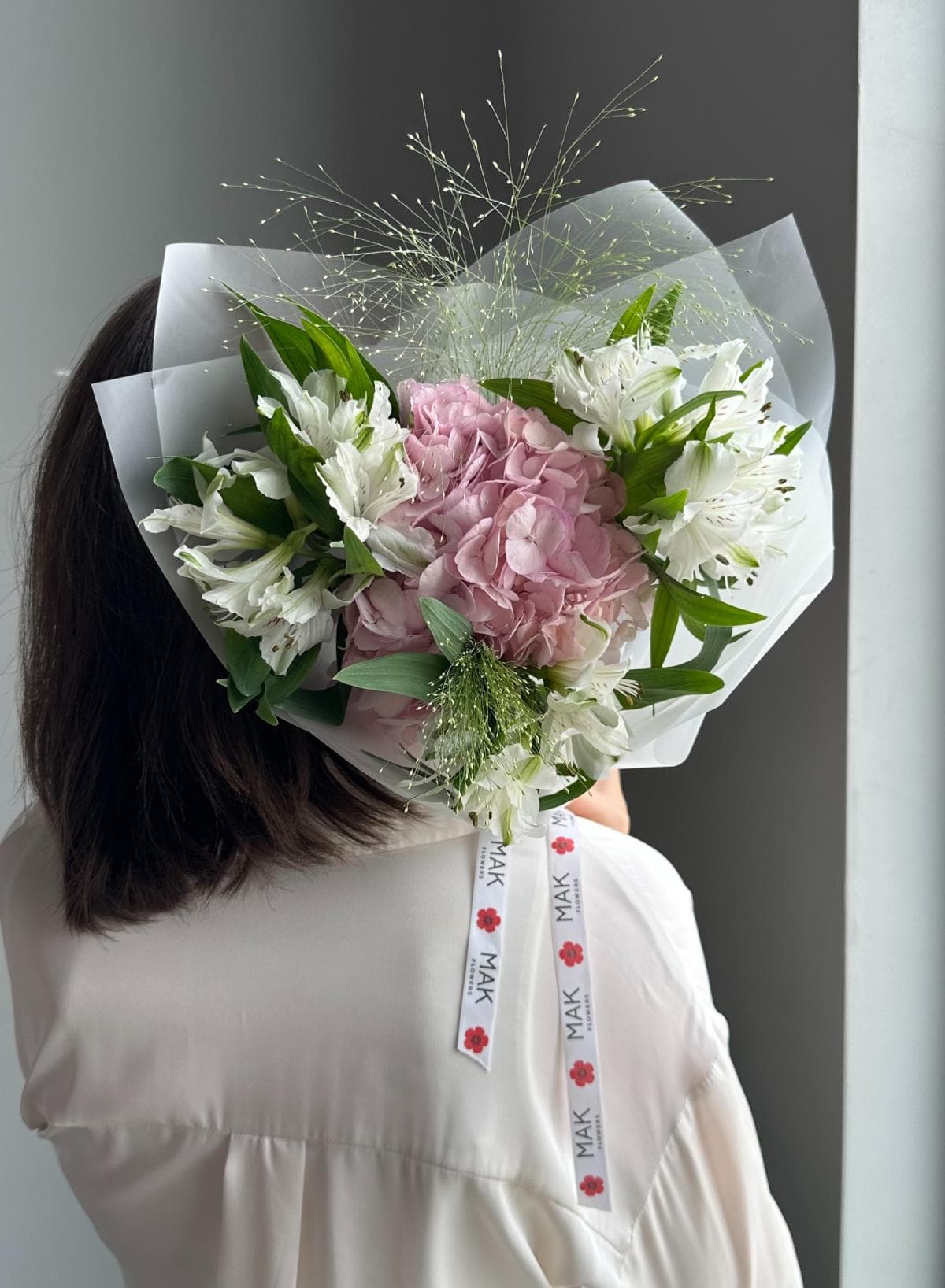 Букет #253 Гортензия, альстромерия