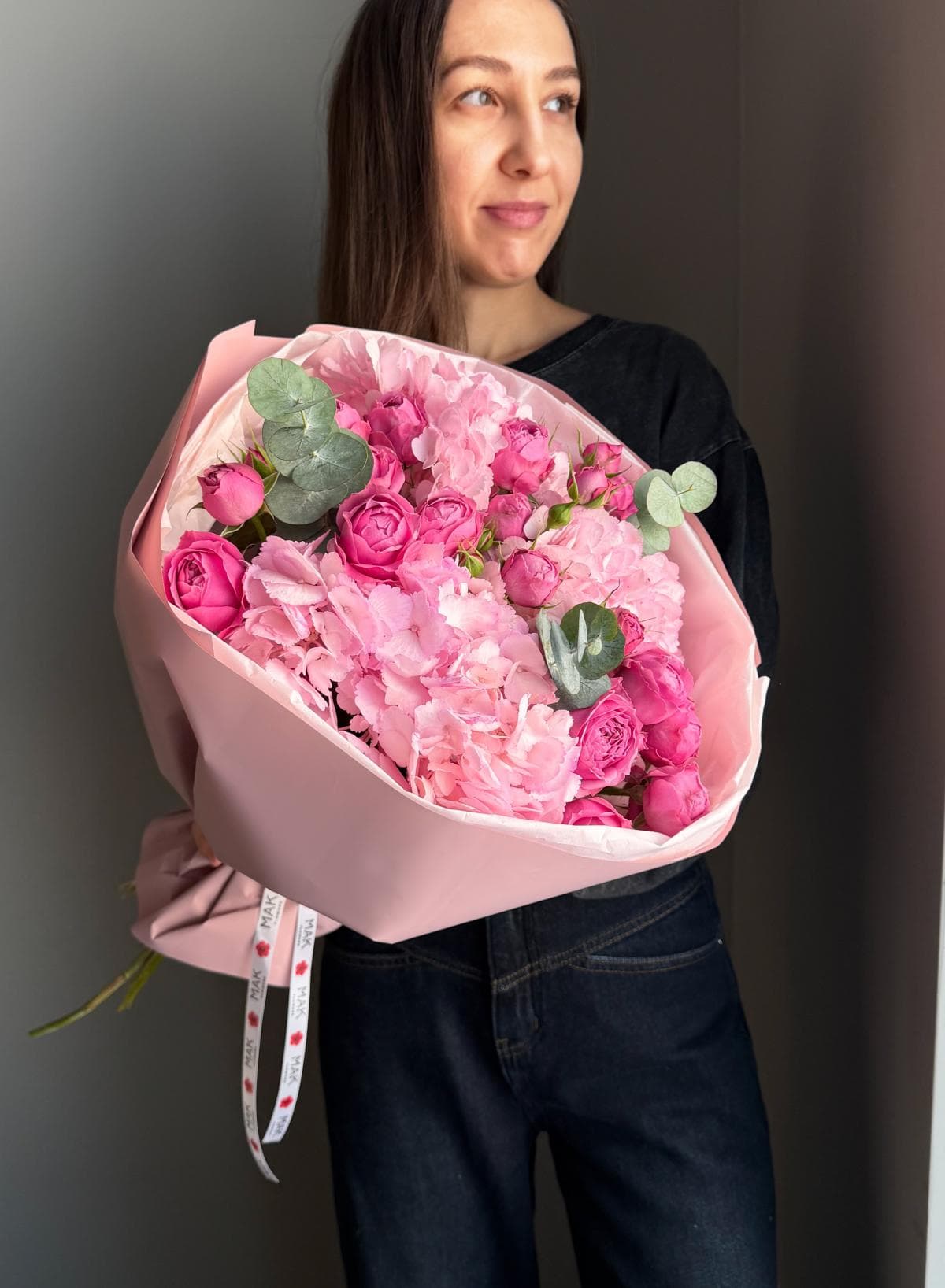 Букет #271 Гортензия, розы