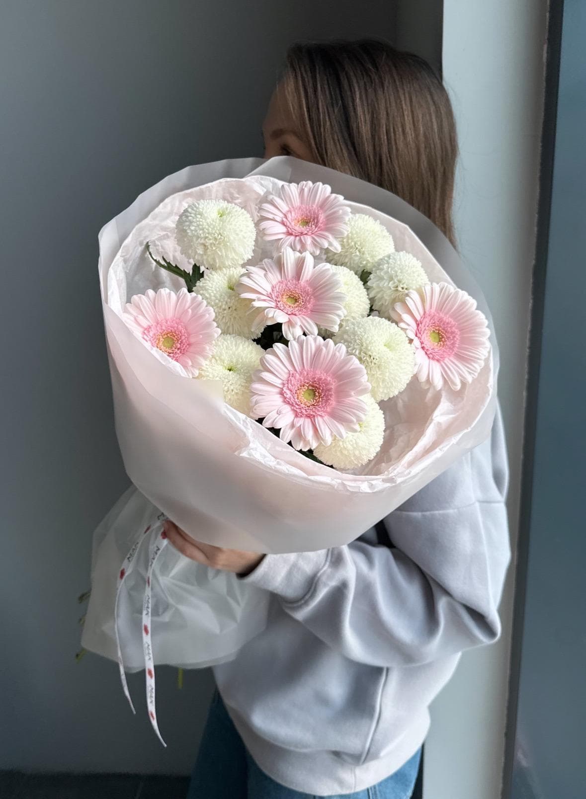 Букет #247 Хризантема и гермини